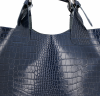 Kožené kabelka shopper bag Vittoria Gotti tmavě modrá VG804